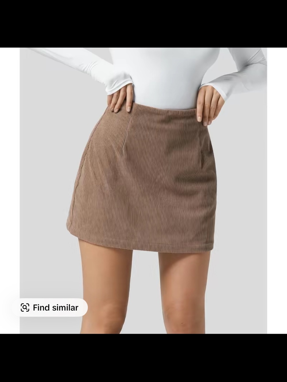 Halara NWT Brown Corduroy Mini Skirt Size S